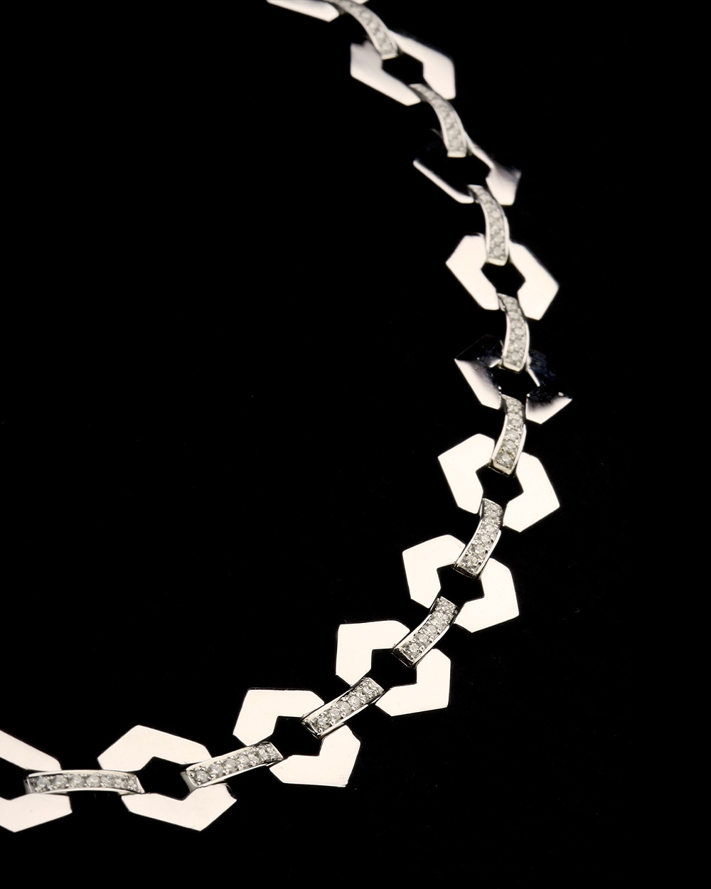 Collier Hexact – Or Blanc 18K et Diamants Blancs - Image 3